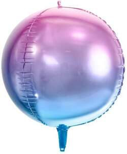 Balon foliowy Kula ombre, fioletowo-niebieski 35cm