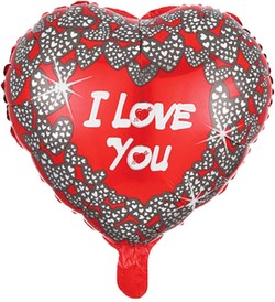 Balon foliowy Serce I Love you, 18cali 1szt.