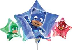 Balon foliowy na patyk PJ Masks, 43x22cm, 1 szt.