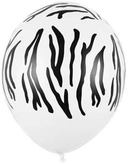 Balony 30 cm, Zebra, Pastel Pure White, 1 szt.