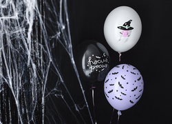 Balony Czarownica Nietoperze Witch Halloween 5szt.