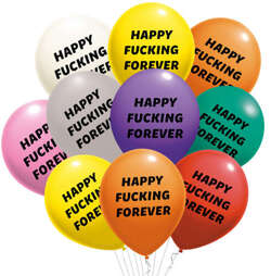 Balony Lateksowe Happy Fucking Forever, 10szt.