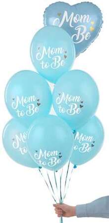 Balony Mom to Be, Pastelowy Niebieski, 30cm, 1szt.