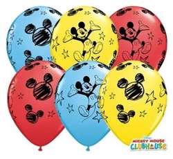 Balony Myszka Mickey, mix, 28 cm, 5 szt.