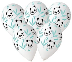 Balony Premium Hel Panda i bambus, 13 cali, 5 szt