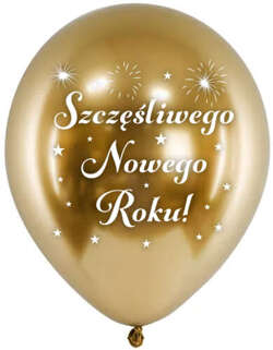 Balony Szczęśliwego Nowego Roku! 14 cali, 1 szt.