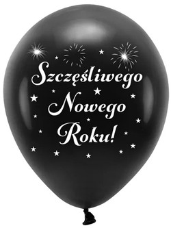 Balony Szczęśliwego Nowego Roku! 14 cali, 5 szt.