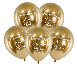 Balony Szczęśliwego Nowego Roku! 14 cali, 5 szt.