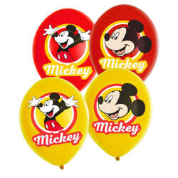 Balony lateksowe Myszka Mickey, 27,5 cm, 6 szt.