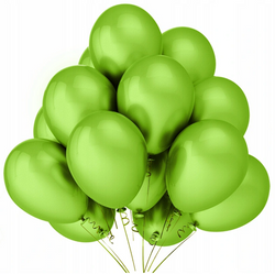 Balony metaliczne 12 cali, 100 szt. zielone jabłko