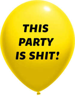 Balony pastelowe This Party is Shit 14 cali, 1szt.