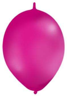 Balony pastelowe z łącznikiem 100 szt, fuksja