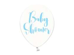 Balony przezroczyste Baby Shower,blue, 30cm 1 szt.