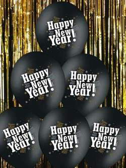 Balony sylwestrowe "Happy New Year" 5szt