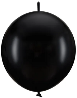 Balony z łącznikiem, 28cm, Pastel Black 20szt