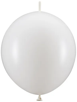 Balony z łącznikiem, 28cm, Pastel Pure White 20szt