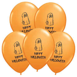 Balony z nadrukiem HALLOWEEN "DUCH" - 5 szt.