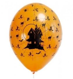 Balony z nadrukiem HALLOWEEN "Dom" - 1 szt.