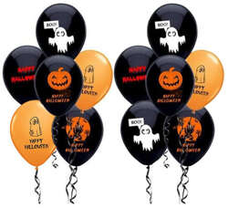 Balony z nadrukiem Halloween 12 szt.