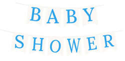 Baner BABY SHOWER, Niebieski, 1kpl.