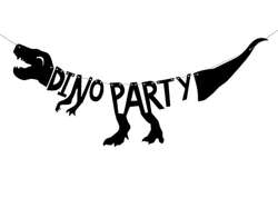 Baner Dinozaury - Dino Party, 20x90 cm, 1 szt.