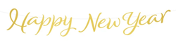 Baner Happy New Year złoty 120 cm