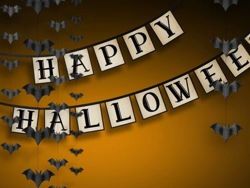 Baner "Happy halloween", długość 2,1 m, 1 szt.