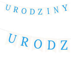 Baner URODZINY Niebieski, 1kpl.