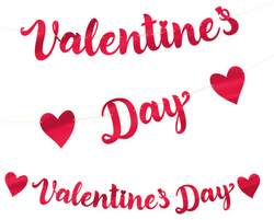 Baner Valentines Day Czerwony WALENTYNKI 140cm