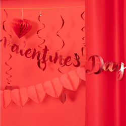 Baner Valentines Day Czerwony WALENTYNKI 140cm