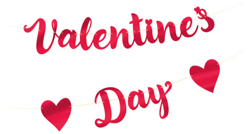 Baner Valentines Day Czerwony WALENTYNKI 140cm