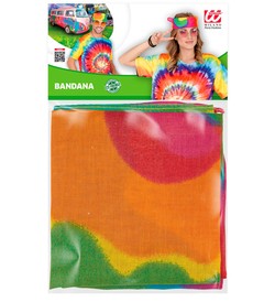 Chusta na Głowę Bandana Tie Dye Tęczowa Kolorowa