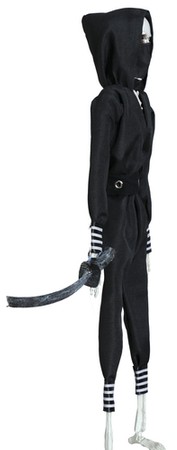 Dekoracja Wiszący Szkielet NINJA Halloween 45cm