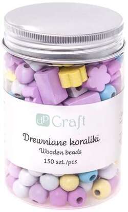 Drewniane Koraliki Kolorowe Pastelowe Mix 150szt.