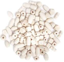 Drewniane koraliki, mix, 1-3cm, 50g