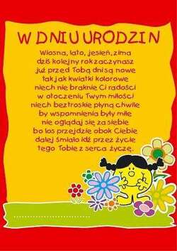 Dyplom - W dniu Urodzin dziewczynki, 1 szt. 