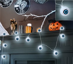 Girlanda Diodami LED Świecąca OCZY Halloween 130cm