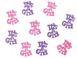 Konfetti "It's a girl", różowe/fioletowe, 15g, 1op
