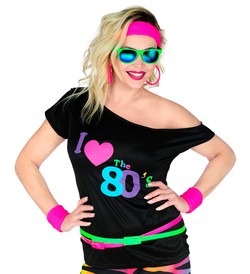 Koszulka KOCHAM LATA 80 Czarna I Love Disco L/XL