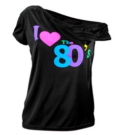 Koszulka KOCHAM LATA 80 Czarna I Love Disco L/XL