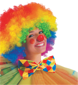 Mucha Muszka KLAUNA Clown Kolorowa Krata Strój XXL