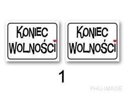 Naklejki na buty Koniec Wolności, 2 szt, 1 op.