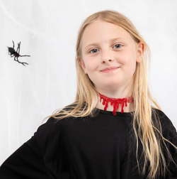 Naszyjnik Choker KREW Podcięte Gardło HALLOWEEN