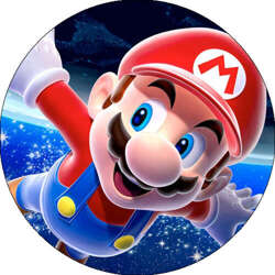 Opłatek tortowy 14 cm Super Mario 1 szt.