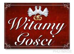 Plakat weselny Witamy Gości, 48x68 cm, 1 szt.