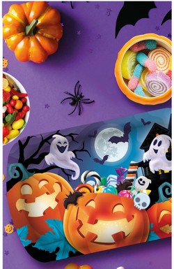 Plastikowa Tacka Patera Dynie Halloween 39x42cm