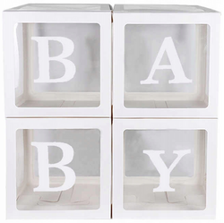 Pudełko box DEKORACYJNY BABY białe 30x30x30cm 4szt