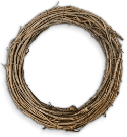 Ring rattanowy 23cm, 1 szt.