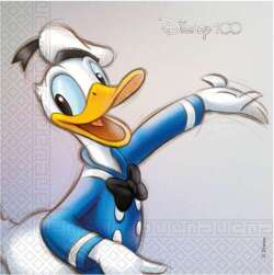 Serwetki Disney 100 KACZOR DONALD 33x33cm 20szt.