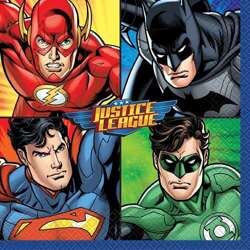 Serwetki Justice League 33x33 cm, 16 szt.